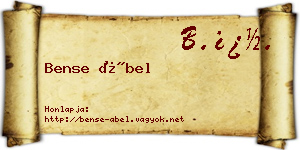 Bense Ábel névjegykártya