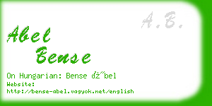 abel bense business card